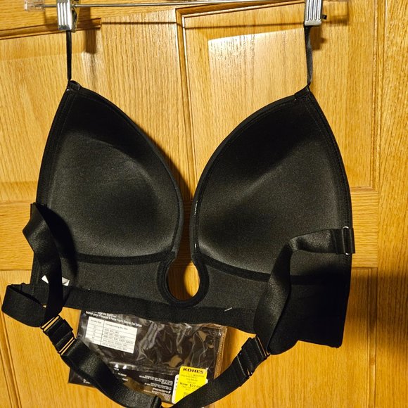 Maidenform Womens Black Plunge Convertible Bra, Size 14 - Picture 2 of 4